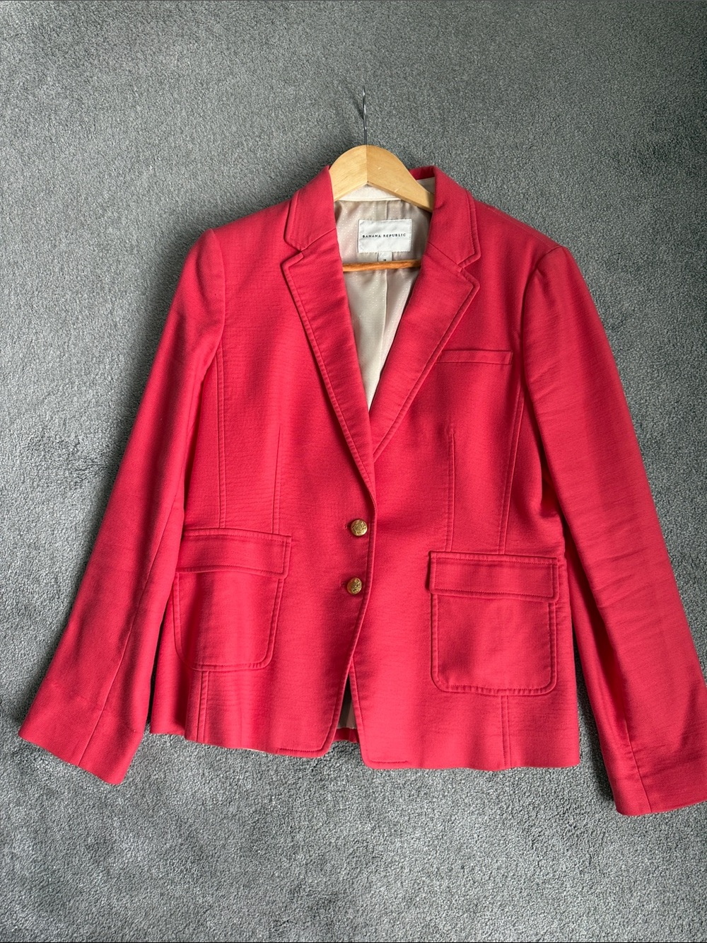 Banana Republic Women's Bright Coral Tailored Two-Button Blazer